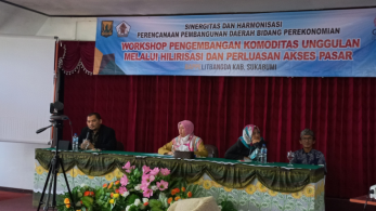 Workshop Pengembangan Komoditas Unggulan yang diselenggarakan oleh Bapelitbangda Kab. Sukabumi